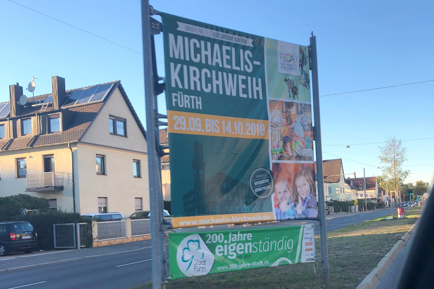 Plakat Fürther Michaeliskirchweih Schawabacher Straße Fürth